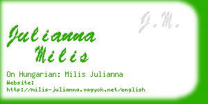 julianna milis business card